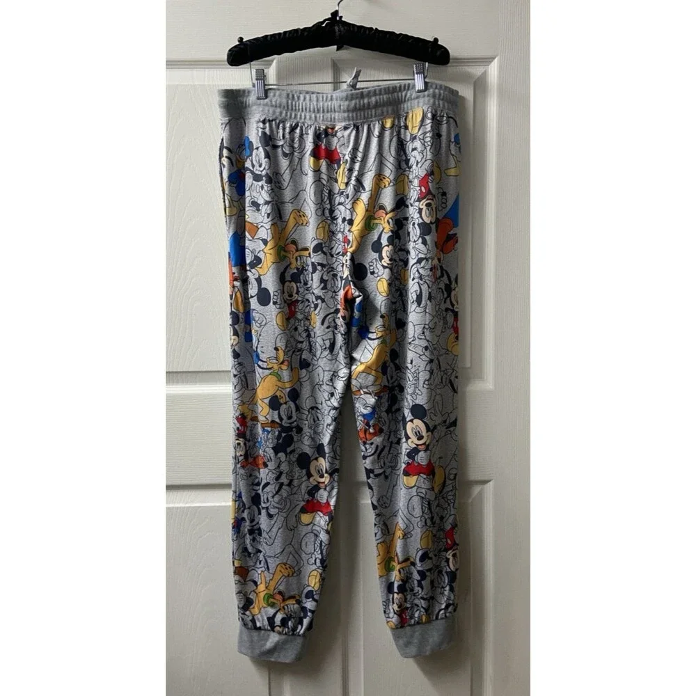 Disney Mickey Mouse Sleepwear Jogger Pants Womens Black Size XL Extra Large EUC